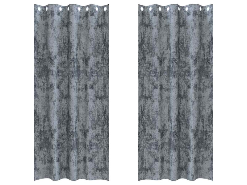  Lot de 2 rideaux en velours, rideaux de fenêtre gris argenté 245 x 140 cm velours cf44221  - Conforama A