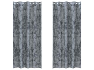 Lot de 2 rideaux en velours, rideaux de fenêtre gris argenté 245 x 140 cm velours cf44221