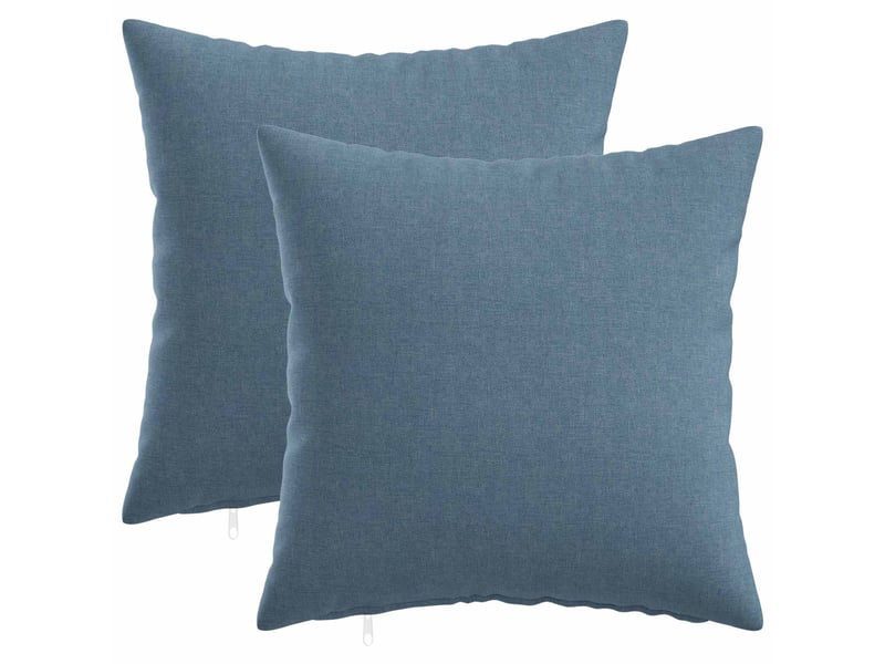  Lot de 2 coussins avec oreiller, coussins décoratifs heerlen bleu denim tissu cf50175  - Conforama B