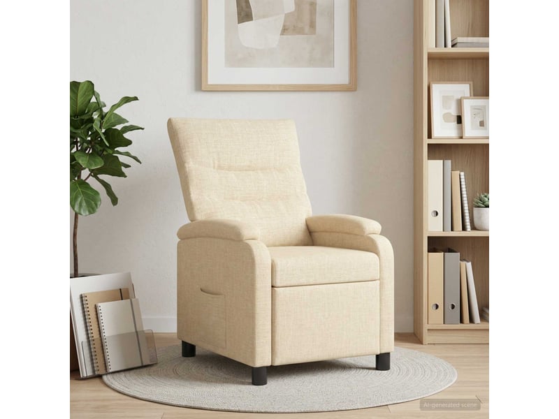 Vidaxl fauteuil inclinable crème tissu - Conforama B
