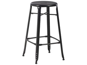 Lot de 2 tabouret de bar, chaise de bar noir acier
