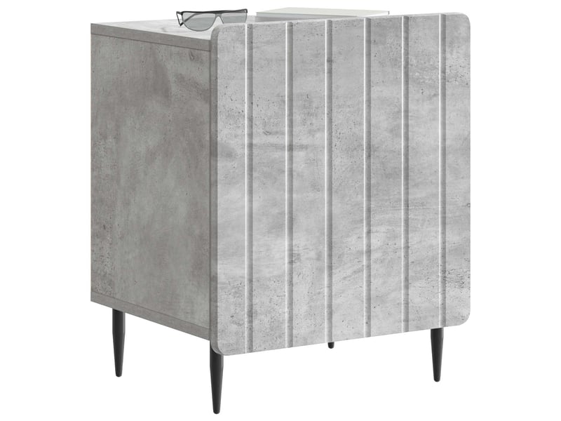 Table de chevet - cabinet de chevet - table de nuit gris béton 43 x 34,5 x 52 cm - Conforama B