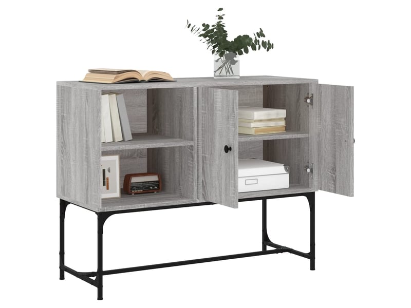  Buffet - bahut - meuble de rangement sonoma gris 100x40x79,5 cm bois d'ingénierie  - Conforama D