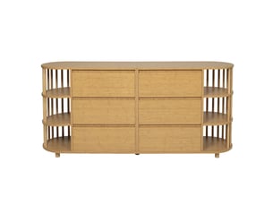 Commode 6 tiroir(s)    BGSRYAO  coloris naturel largeur 160 cm