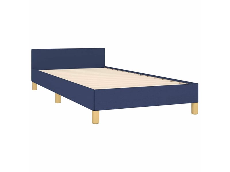  Lit simple- lit adulte -  cadre de lit sans matelas bleu 100x200 cm tissu  - Conforama D