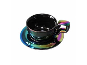 Mug en céramique à forme ballon, noir aurora, ouverture de 11,5 cm