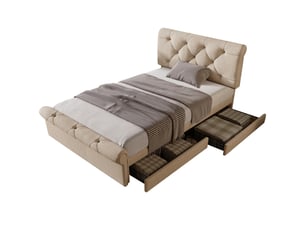 Lit simple 90x200 cm PHOEBE CAT   coloris naturel