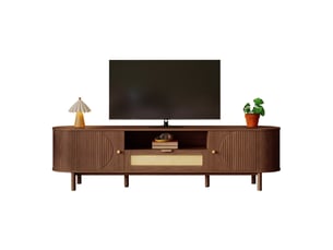 Meuble tv coloris bois foncé 175 cm MODENVIE  