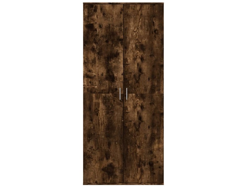  Buffet haut, meuble de rangement salon chêne fumé 80x35x180 cm bois d'ingénierie  - Conforama C