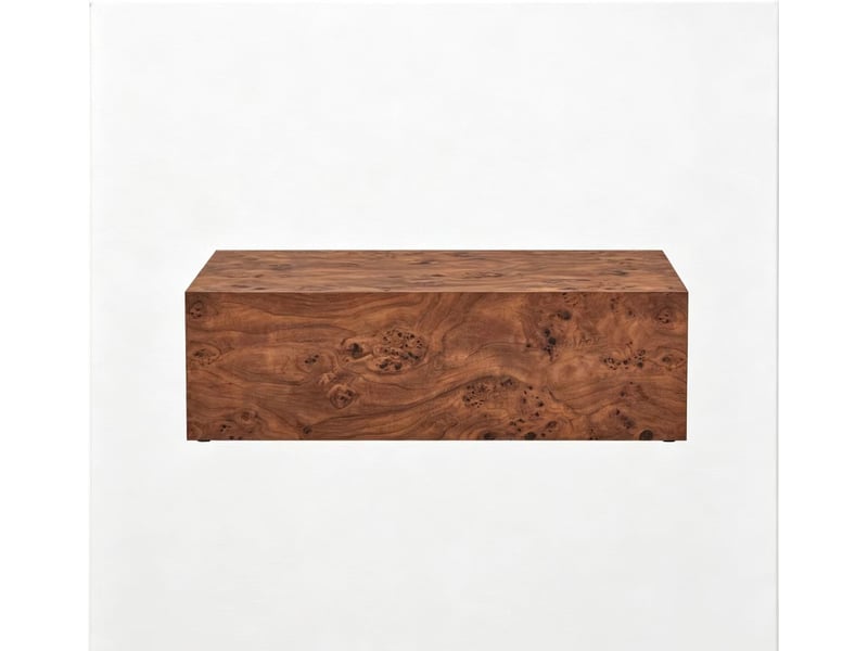  Table basse minimaliste moderne, mdf effet bois naturel, 90 × 50 × 30 cm, surface facile d’entretien  - Conforama A