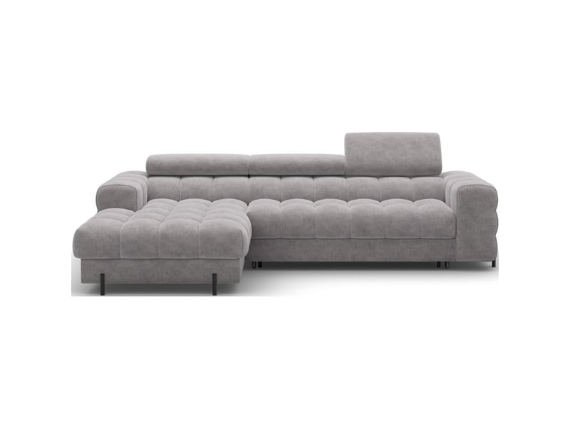 Canapé d'angle gauche convertible gris design élégant 285x99x181cm filtro - Conforama A