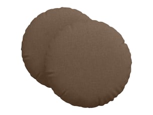 Lot de 2 coussins de siège, coussins décoratifs tissu marron ø60 x 21 cm cf59846