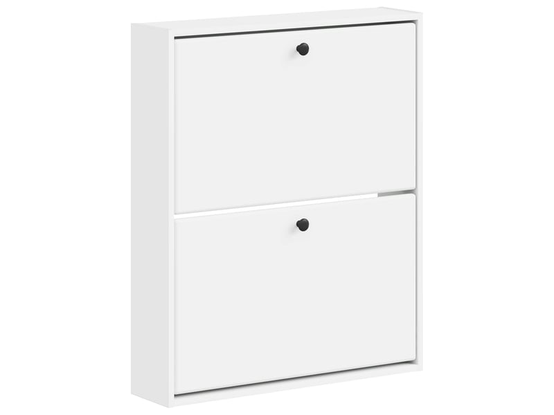  Meuble à chaussures mural, armoire à chaussures breda 71x17x86 cm blanc  - Conforama A