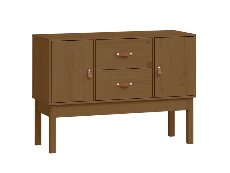  Buffet - bahut - meuble de rangement marron miel 110x40x78 cm bois massif de pin  - Conforama A