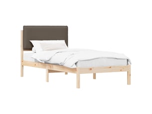 Lit simple 80x200 cm coloris taupe