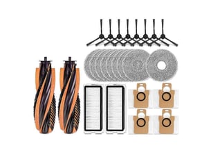 For jonr p20 pro t5 pro robot vacuum cleaner accessories main side brush hepa filter mop cloth dust bags replacement