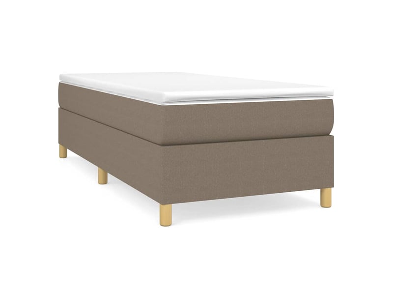  Lit simple- lit adulte -  cadre de lit à lattes taupe 80x200 cm tissu  - Conforama A