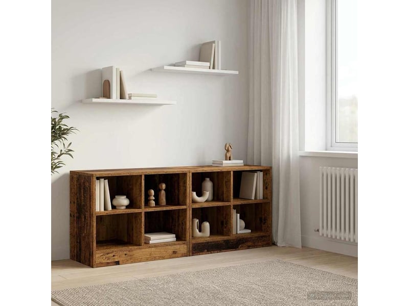  Armoire de lit 2 pièces bois ancien 66x33x48 cm  - Conforama C