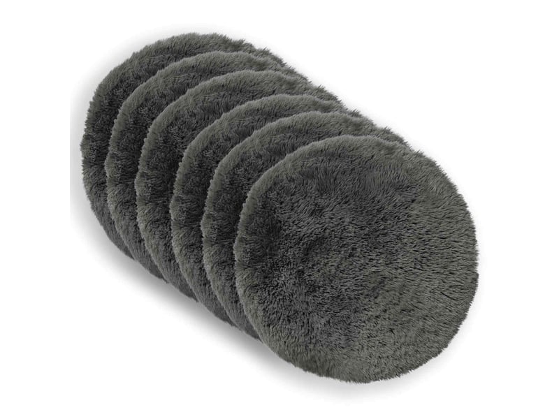 Lot de 6 coussins avec oreiller, coussins décoratifs heerlen vert clair fleece pv cf50925 - Conforama A