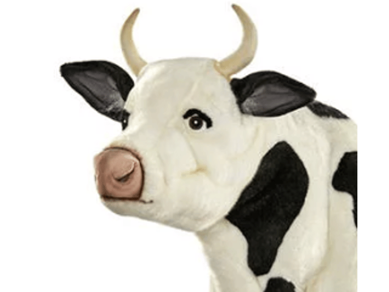  Hansa peluche geante vache noire et blanche 92cmh 122cml 6018 - Conforama B