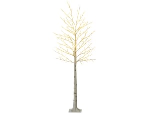 Cerisier artificiel de 180 cm de haut, orné de 180 led blanc chaud, indice de protection ip44, convient à une utilisation intérieure et extérieure