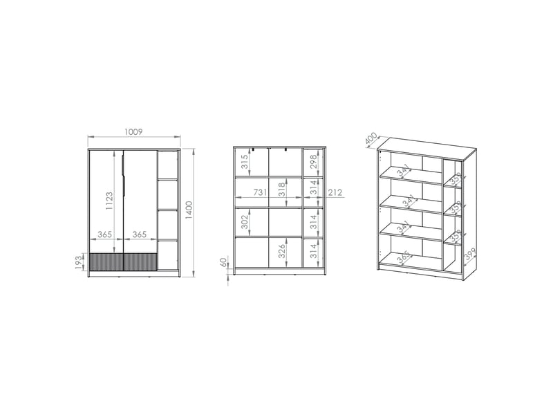  Selsey torino - buffet haut - 100 cm - blanc Torino - Conforama E