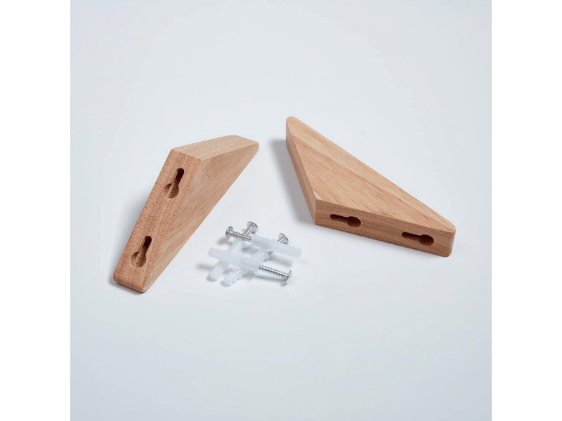  Lot de 6 patères en bois, crochets à serviettes muraux, porte-manteau d'entrée créatif, gris  - Conforama D