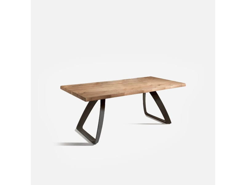  Table fixe 160x90 en chêne et métal timber - chêne  - Conforama A