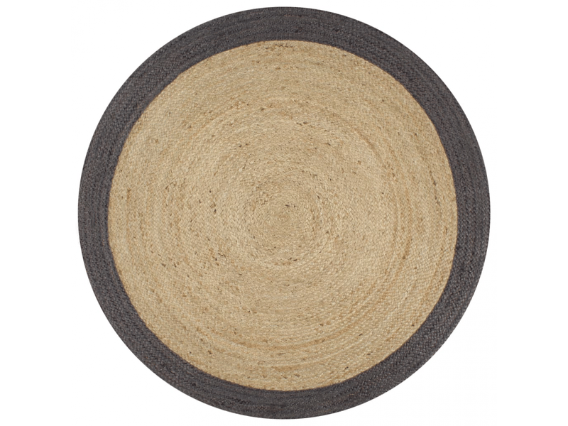  Tapis en jute fait main avec bordure gris foncé 90 cm - comfortxl 133677 - Conforama B