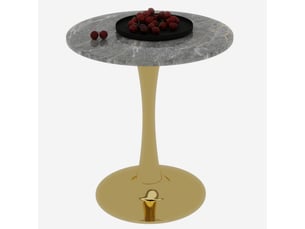 Table basse rond(e) coloris doré <strong>HAUSS SPOLE</strong> <strong></strong> - 70 cmx70 cm