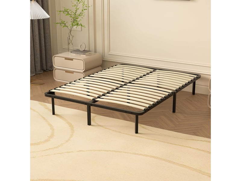  Ensemble matelas en mousse 140x190 cm + sommier tapissier volige, 9 pieds inclus,ensemble matelas et sommier  - Conforama E