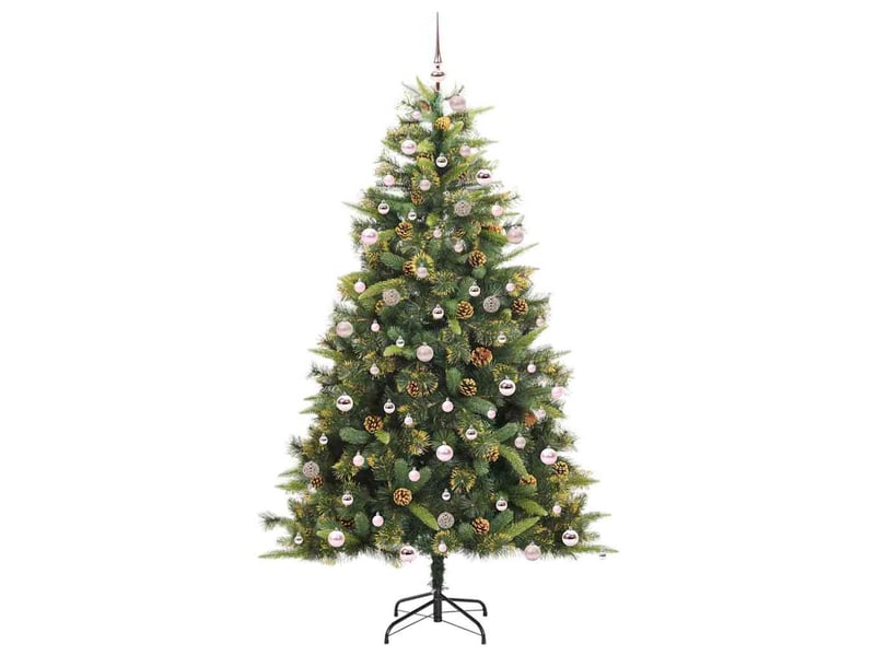  Sapin de noël artificiel, arbre de noël avec branches pliables et cônes vert shl5764  - Conforama D