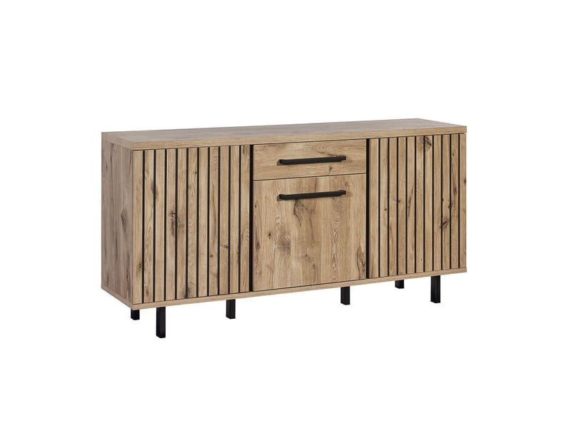  Buffet 3 portes 1 tiroir aspect bois canyon décor tasseaux - barton BARTON - Conforama A