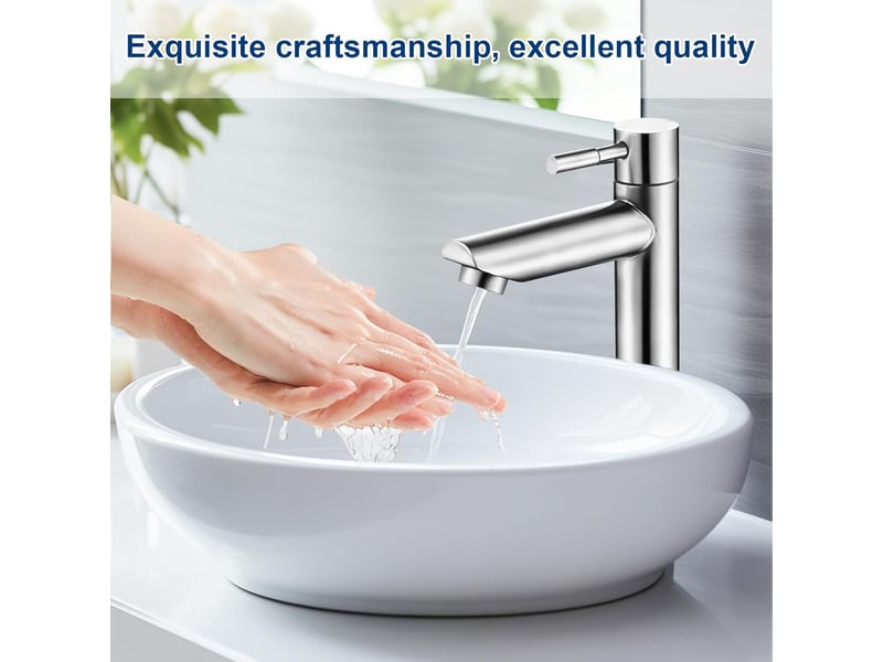  Robinet d'eau froide en acier inoxydable pour invités, wc, salle de bain, cuisine  - Conforama E