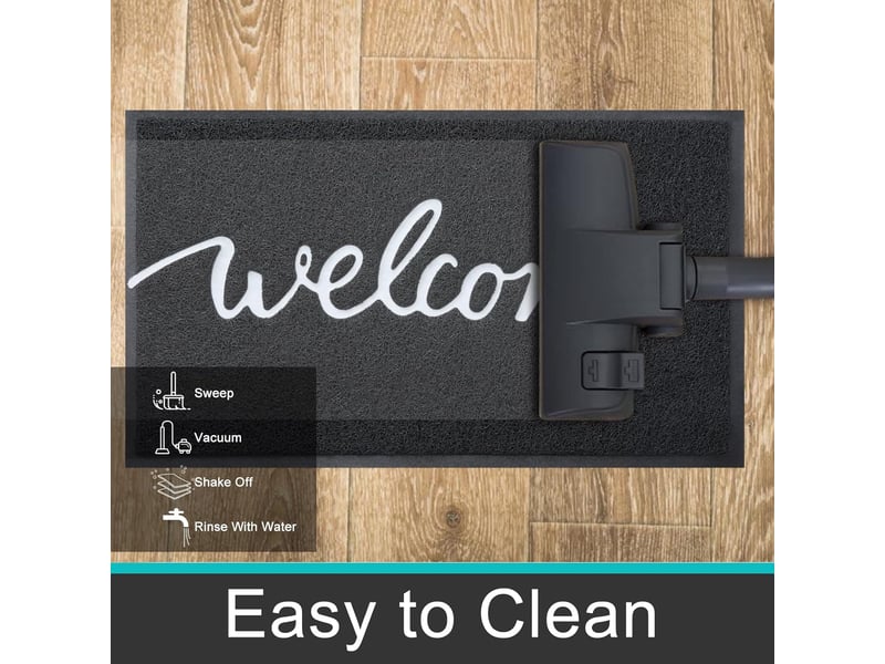  1 pièce 40 x 60 cm (noir) paillasson extérieur welcome, paillasson intérieur, tapis d'entrée, paillasson extérieur antidérapant et anti-poussière  - Conforama D