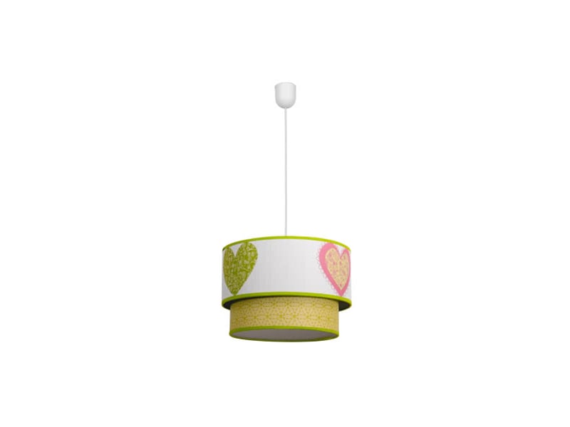  Suspension enfant fabrilamp corazones vert 1xe27 hauteur réglable 35-75 cm ø30 cm 056593006 - Conforama A