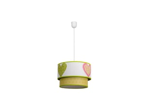 Suspension enfant fabrilamp corazones vert 1xe27 hauteur réglable 35-75 cm ø30 cm