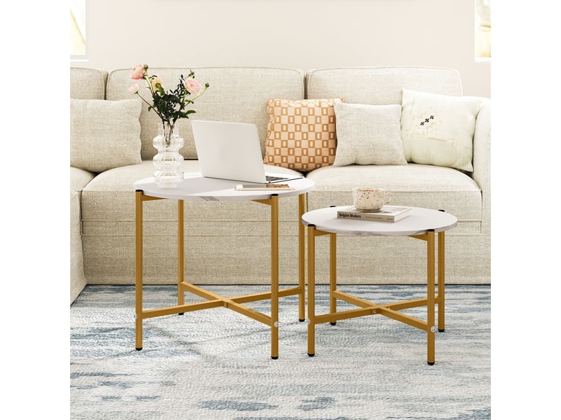  Contrôle télécommande table basse led blanche haute brillance avec 3 tiroirs rangement salon  - Conforama C