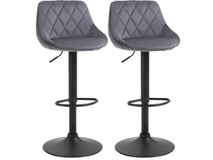 tabouret de bar assise réglable en hauteur <strong>HAUSS SPOLE</strong> - gris hauteur d'assise 60 cm vendu Par paire