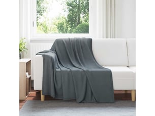 Plaid canapé gris foncé 200x150 cm 0.45 kg polaire