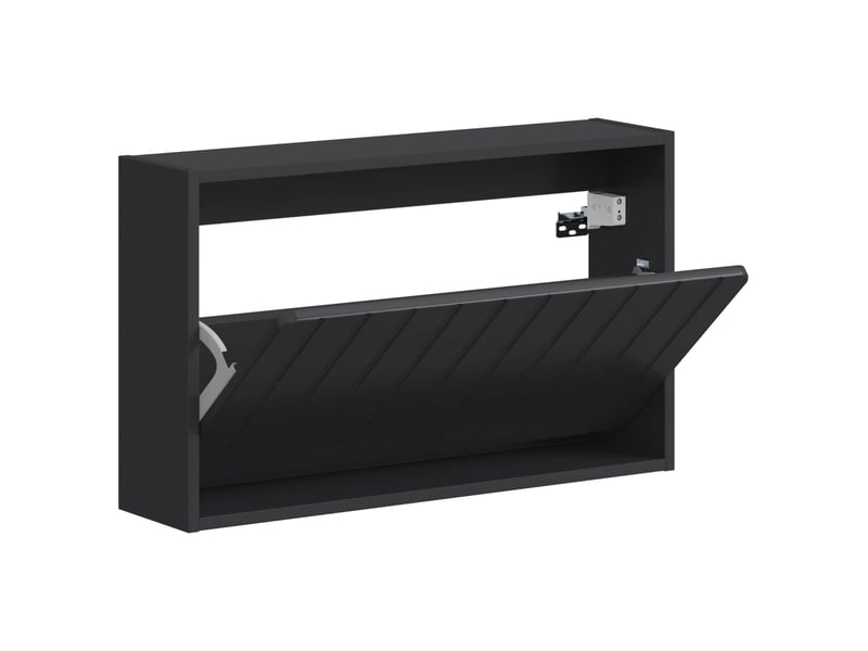  Meuble à chaussures mural, armoire à chaussures zwolle 71x17x43 cm noir  - Conforama C