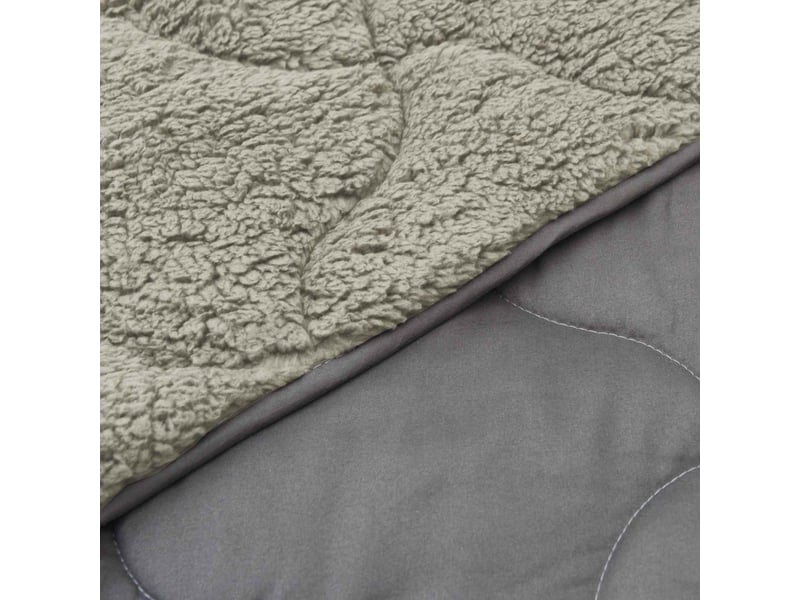  Duvet - couette complet toute l'année matelassé gris clair 135 x 200 cm  - Conforama E