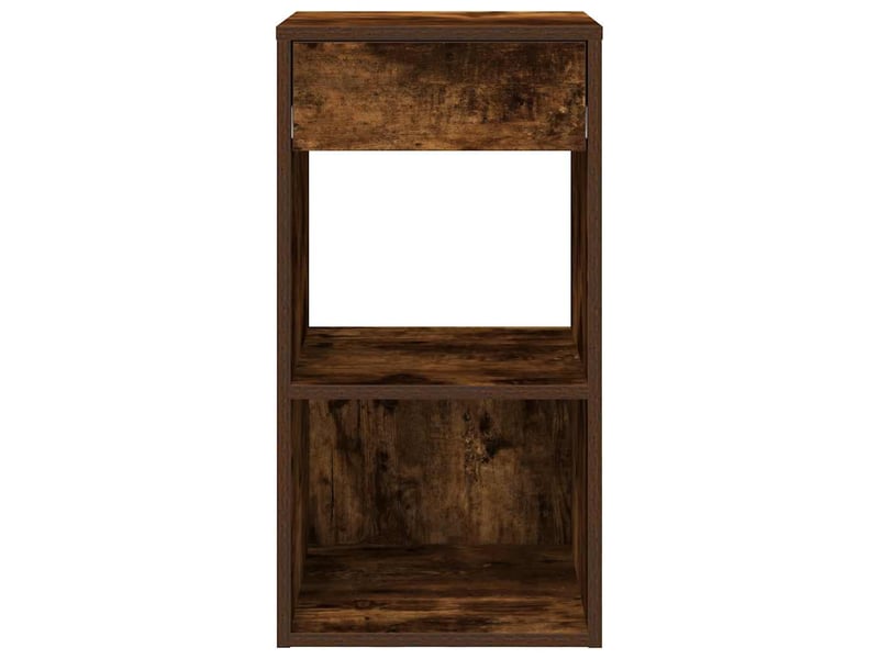  Lot de 2 tables de chevet - cabinet de chevet - table de nuit avec tiroir chêne fumé 35x34x66,5 cm  - Conforama C