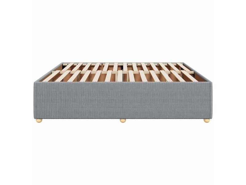  Lit double- lit adulte -  cadre de lit sans matelas gris clair 200x200 cm tissu  - Conforama D