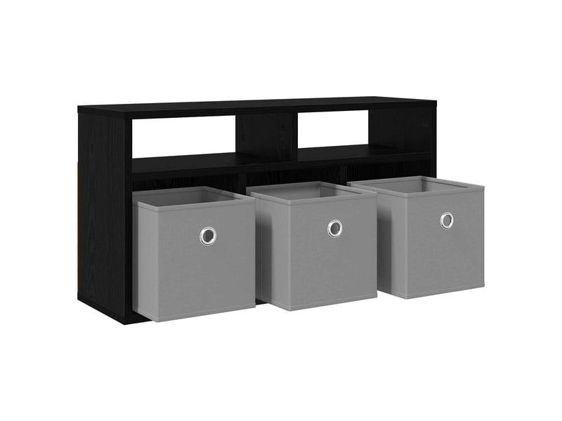  Armoire de rangement bureau avec tiroir chêne noir 72x22,5x38 cm  - Conforama E