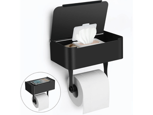 Porte-papier toilette adhésif mural en acier inoxydable sus304 avec étagères, distributeur de lingettes humides jetables pour salle de bain