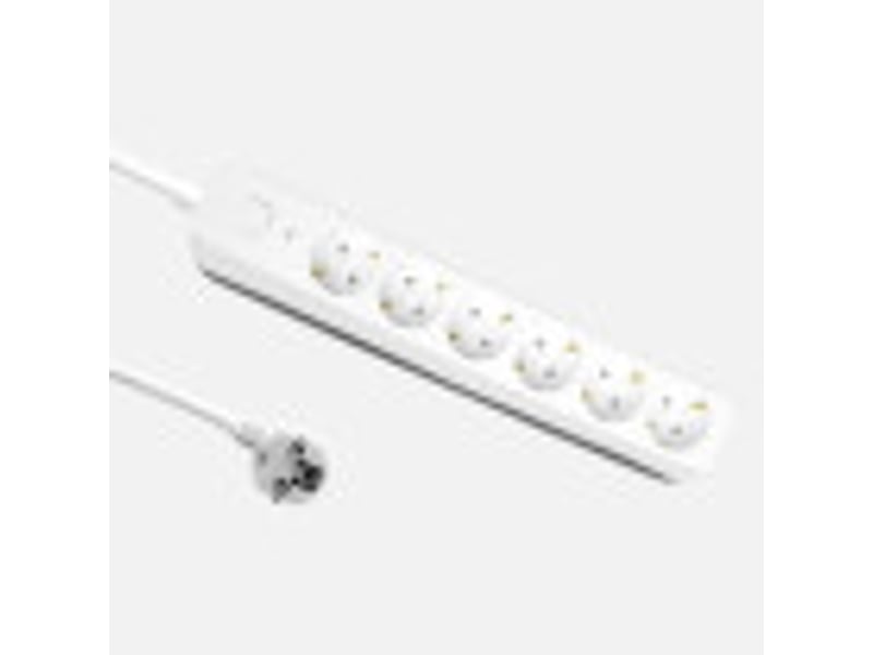  Multiprise fabrilamp dalton 6 prises avec interrupteur voyant lumineux câble 3 m 3680 w blanc gris 260616291 - Conforama B
