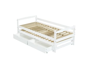 Lit gigogne 90x200 cm <strong></strong> <strong></strong> coloris blanc