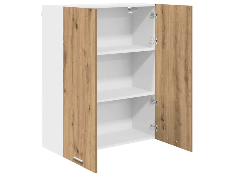  Meuble de rangement cuisine, armoire suspendue chêne artisanal 80x31x100cm shl5709  - Conforama E