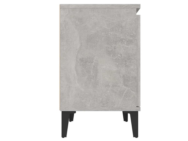  Tables de chevet - cabinet de chevet - table de nuit avec pieds en métal gris béton 40x30x50 cm  - Conforama E